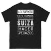 T-shirt Suiza noir - Hombre pillado por una suiza