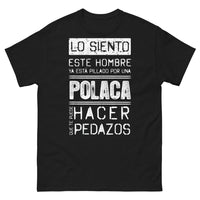 Thumbnail for T-shirt Pologne noir - Lo siento, este hombre ya está pillado
