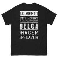 Thumbnail for T-shirt Belge protectrice noir - este hombre ya está pillado