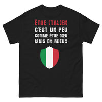 Thumbnail for T-shirt Italie noir - Être Italien, c’est un peu comme être Dieu