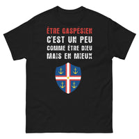 Thumbnail for T-shirt Gaspésien noir - Être Dieu en mieux