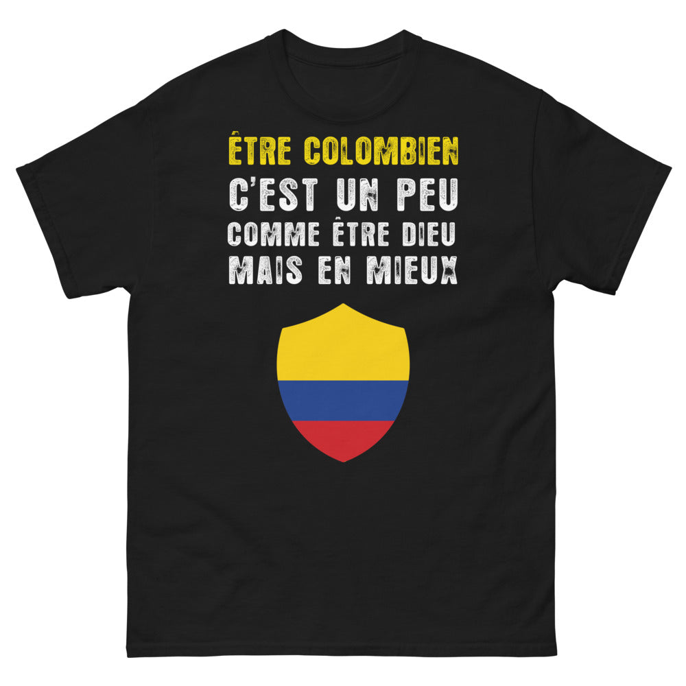 T-shirt Colombie noir - Être Colombien, divinement mieux