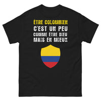 Thumbnail for T-shirt Colombie noir - Être Colombien, divinement mieux