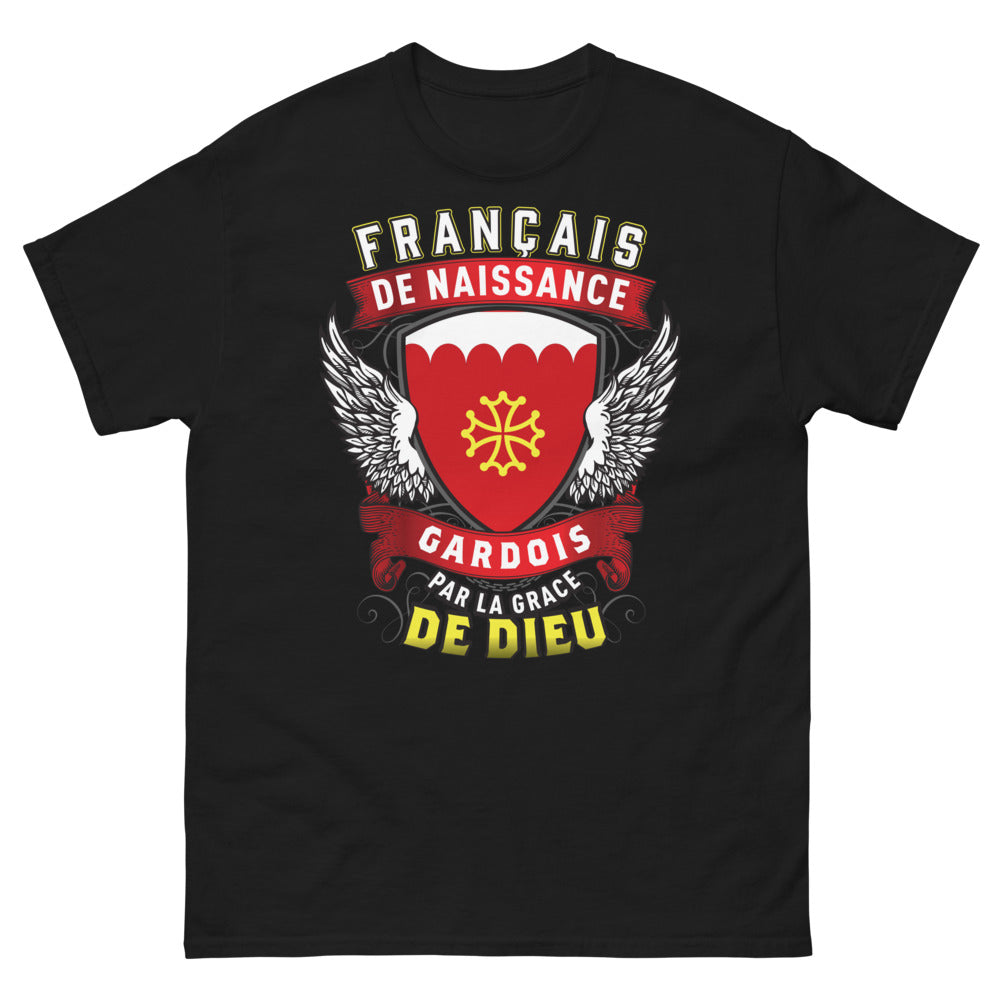 T-shirt Gardois noir - Gardois de naissance, humour local