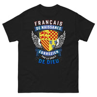 Thumbnail for T-shirt Corrézien noir - Français de naissance, grâce de Dieu