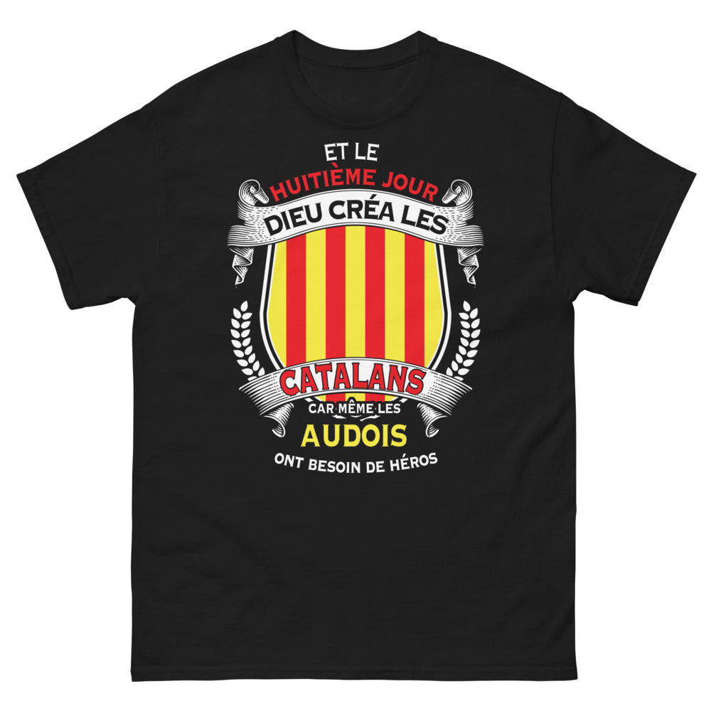 T-shirt Catalans noir - Même les Audois ont besoin de héros