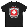 T-shirt Suisse noir - Tous les hommes égaux, meilleurs Suisses