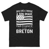 Thumbnail for T-shirt Bretagne noir - Quand Dieu créa l’homme à son image
