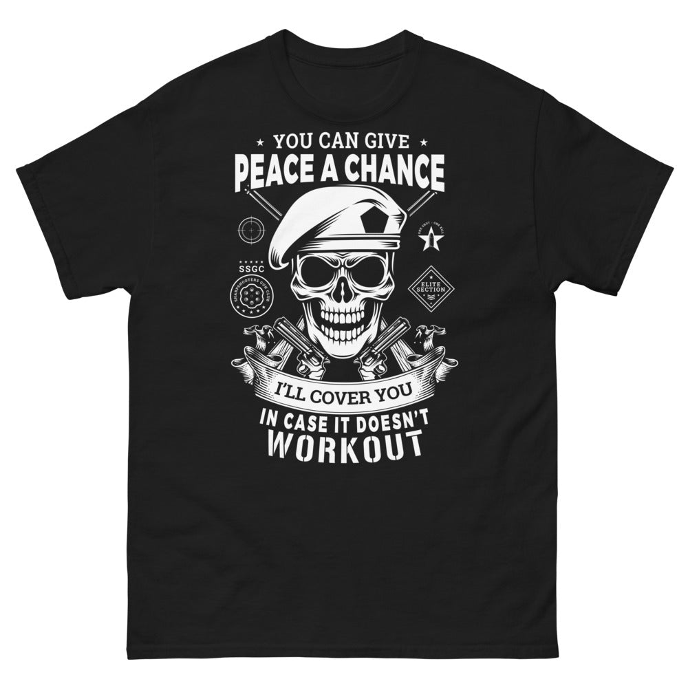 T-shirt New York noir - You can give peace a chance, I'll cover you