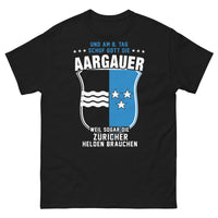 Thumbnail for T-shirt Argovie noir - Aargauer Helden, 'Am 8. Tag schuf Gott die Aargauer'