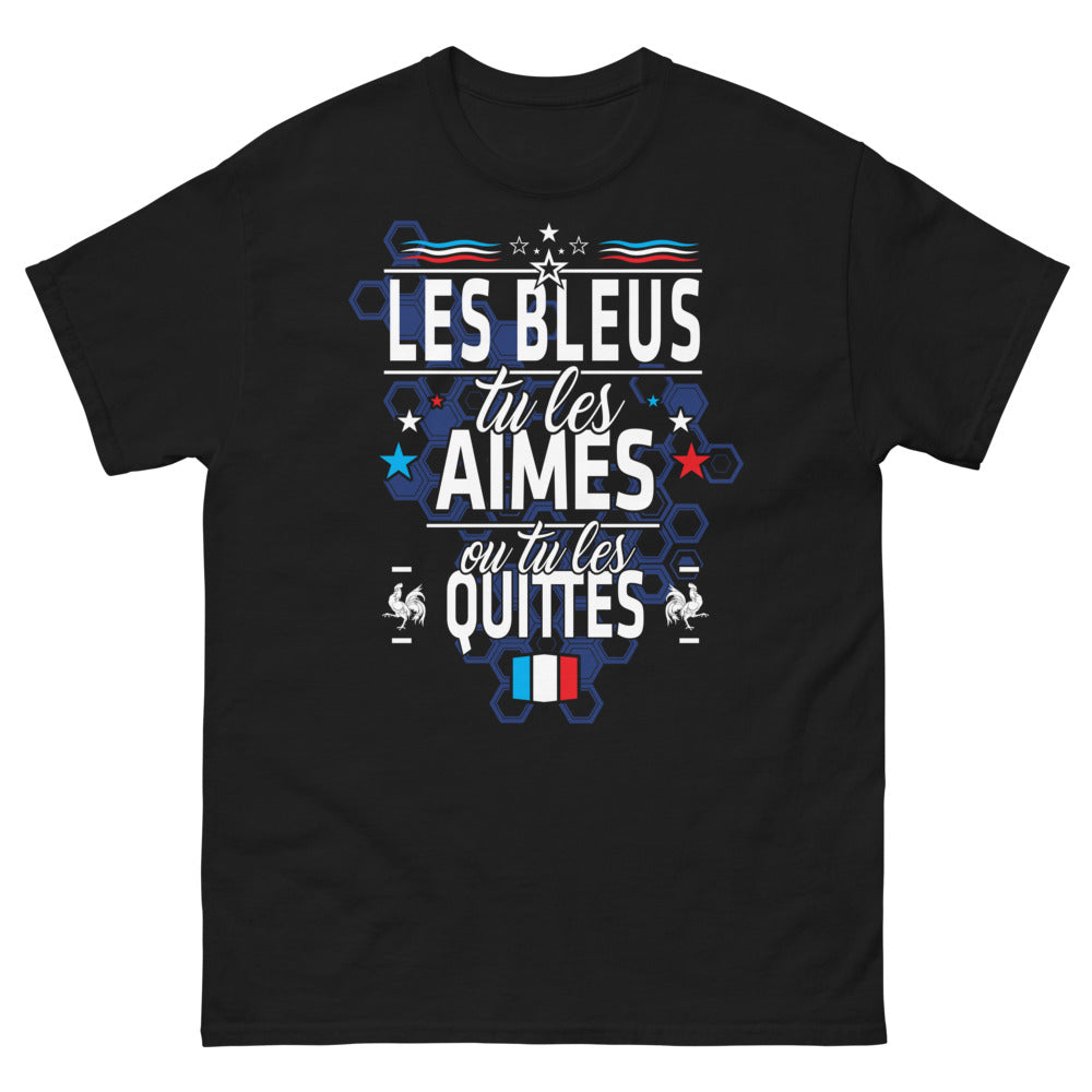 T-shirt Les Bleus noir - Tu les aimes ou tu les quittes