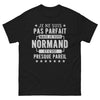 T-shirt Normandie noir - Je ne suis pas parfait, je suis Normand