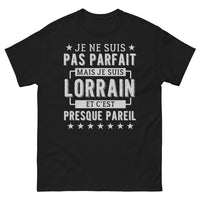 Thumbnail for T-shirt Lorraine noir - Je ne suis pas parfait, Lorrain