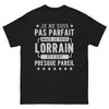 T-shirt Lorraine noir - Je ne suis pas parfait, Lorrain