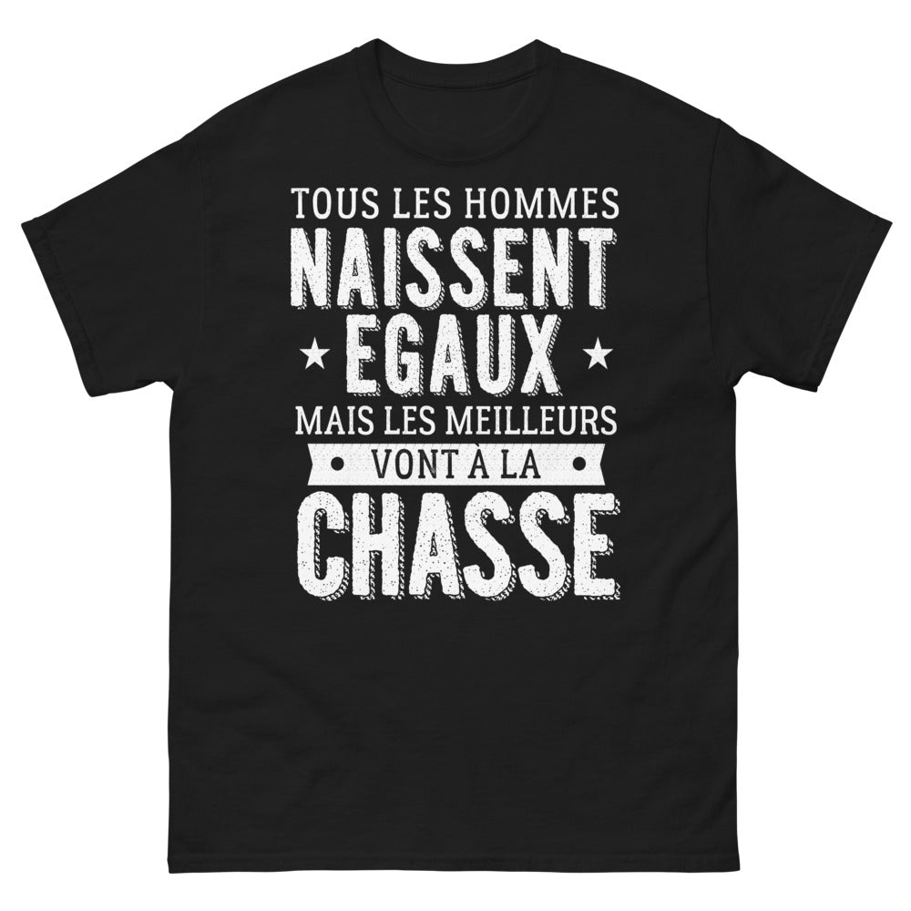 T-shirt chasse noir - Les meilleurs vont à la chasse