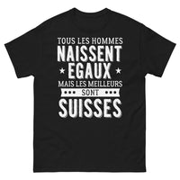 Thumbnail for T-shirt Suisse noir - Tous naissent égaux, les meilleurs Suisses