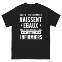 Thumbnail for T-shirt infirmier noir - Les meilleurs sont infirmiers