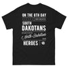 T-shirt Dakota du Sud noir - Dieu créa les Dakotans du Sud, héros