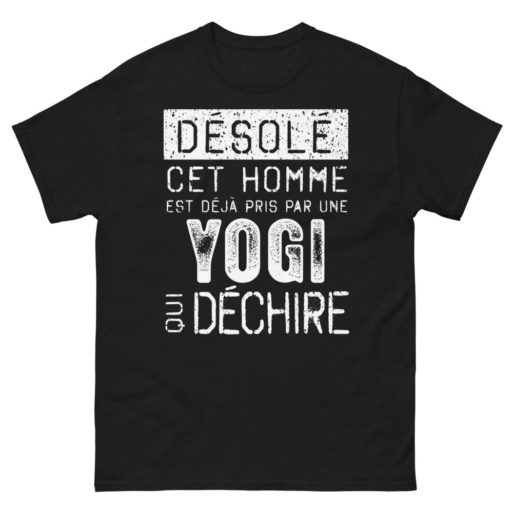 T-shirt Yogi noir - désolé déjà pris par une yogi