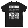 T-shirt Belle Fille Tatouée noir - déjà pris par une belle fille tatouée