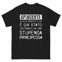 Thumbnail for T-Shirt Italia nera - ragazzo catturato da una principessa