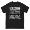 T-Shirt Italia nera - ragazzo catturato da una principessa