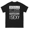 T-shirt Gaspésie noir - Désolé, déjà pris par une Gaspésienne