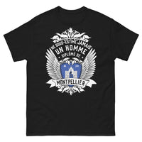 Thumbnail for T-shirt Montpellier noir - Ne sous-estime jamais un homme diplômé