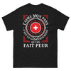 T-shirt politique noir - J'aime mon pays, peur du gouvernement