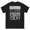 T-shirt technicienne de laboratoire noir - Désolé, déjà pris par une technicienne de labo