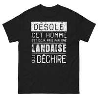 Thumbnail for T-shirt Landes noir - Cet homme est pris par une Landaise qui déchire
