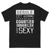 T-shirt humour immobilier noir - Désolé, cet homme est déjà pris
