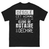 T-shirt origines locales noir - fierté d'ici avec humour