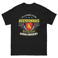 Thumbnail for T-shirt Aveyronnais noir - Super pouvoir régional
