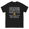 T-shirt factrice noir - Les Françaises leur vie entière