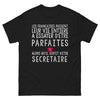 T-shirt Françaises secrétaire noir - il suffit d'être secrétaire