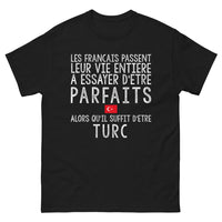 Thumbnail for T-shirt Turquie noir - Les Français parfaits ? Soyez Turc