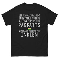 Thumbnail for T-shirt Inde noir - Être Indien, c'est parfait !