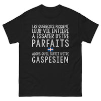 Thumbnail for T-shirt Gaspésien noir - Vivez l'imparfait parfait