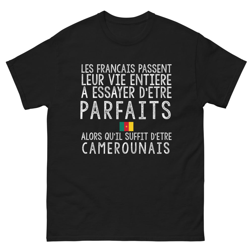 T-shirt Camerounais noir - L'art de la perfection décontractée