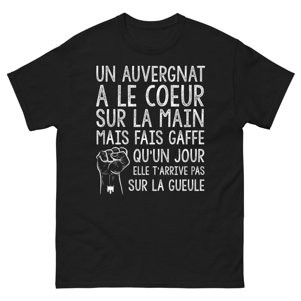 T-shirt Auvergnat noir - À avoir sur le cœur