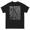 T-shirt Russie noir - Un Russe au cœur sur la main