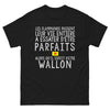 T-shirt Wallonie noir - Les Flamands cherchent la perfection, être Wallon suffit