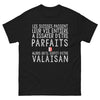 T-shirt Valais noir - Les Suisses leur vie entière, suffit d'être Valaisan
