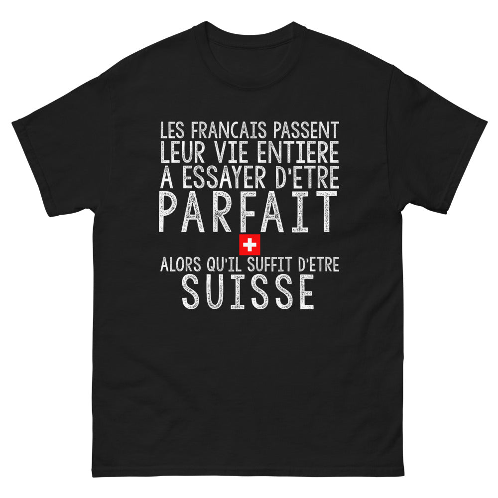T-shirt Suisse noir - Parfaitement aisé au quotidien