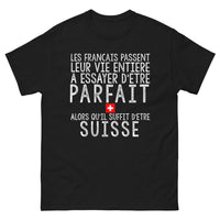 Thumbnail for T-shirt Suisse noir - Parfaitement aisé au quotidien
