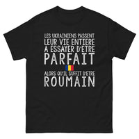 Thumbnail for T-shirt Ukraine Roumanie noir - Les Ukrainiens leur vie entière