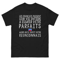 Thumbnail for T-shirt Réunion noir - Les Français et la perfection