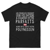 T-shirt Polynésien noir - Les Français parfaits, mais Polynésien c'est mieux