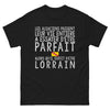 T-shirt Lorraine noir - Suffit d'être Lorrain, taquine Alsace